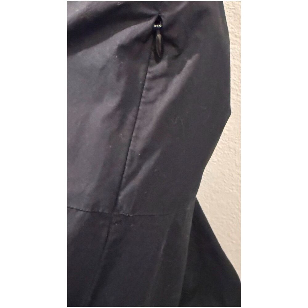 J.CREW Flutter Sleeve Wrap In Cotton Poplin Black Blouse - Picture 5 of 5